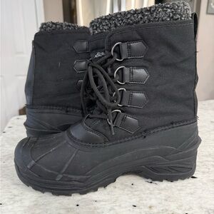 Eddie Bauer Black Mens Snow Boots